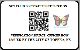 An example of the back of the ID card with a logo.
