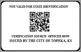 An example of the back of the ID card without a logo.